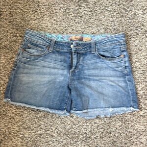 PAIGE Light Blue Denim Jean Shorts